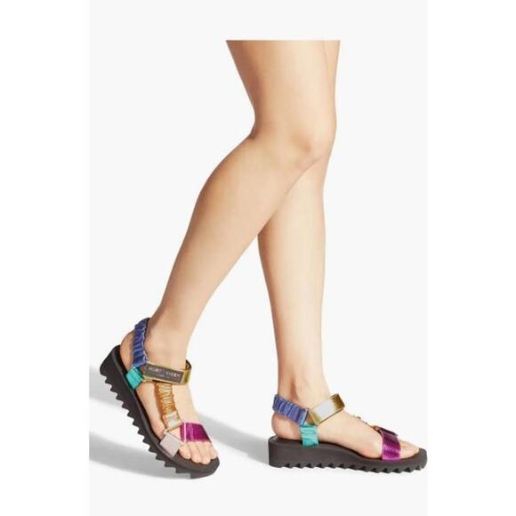 Kurt Geiger London Orion Sandals Womens Size 6M NWB - New Rainbow Metallic - Picture 2 of 4